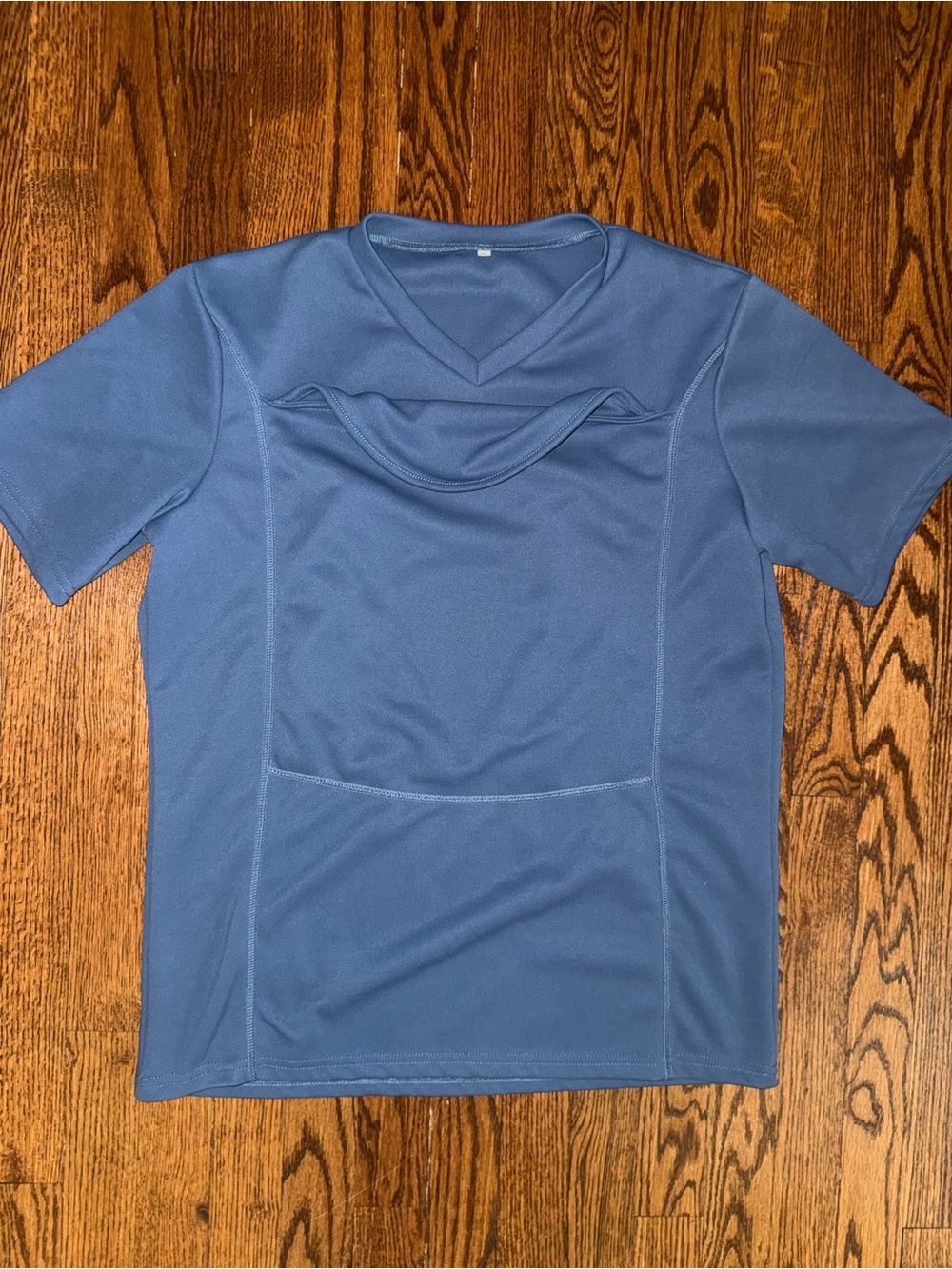 Blue Babywearing Kangaroo Care Shirt – Built-In Baby Pouch